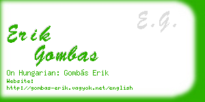 erik gombas business card
